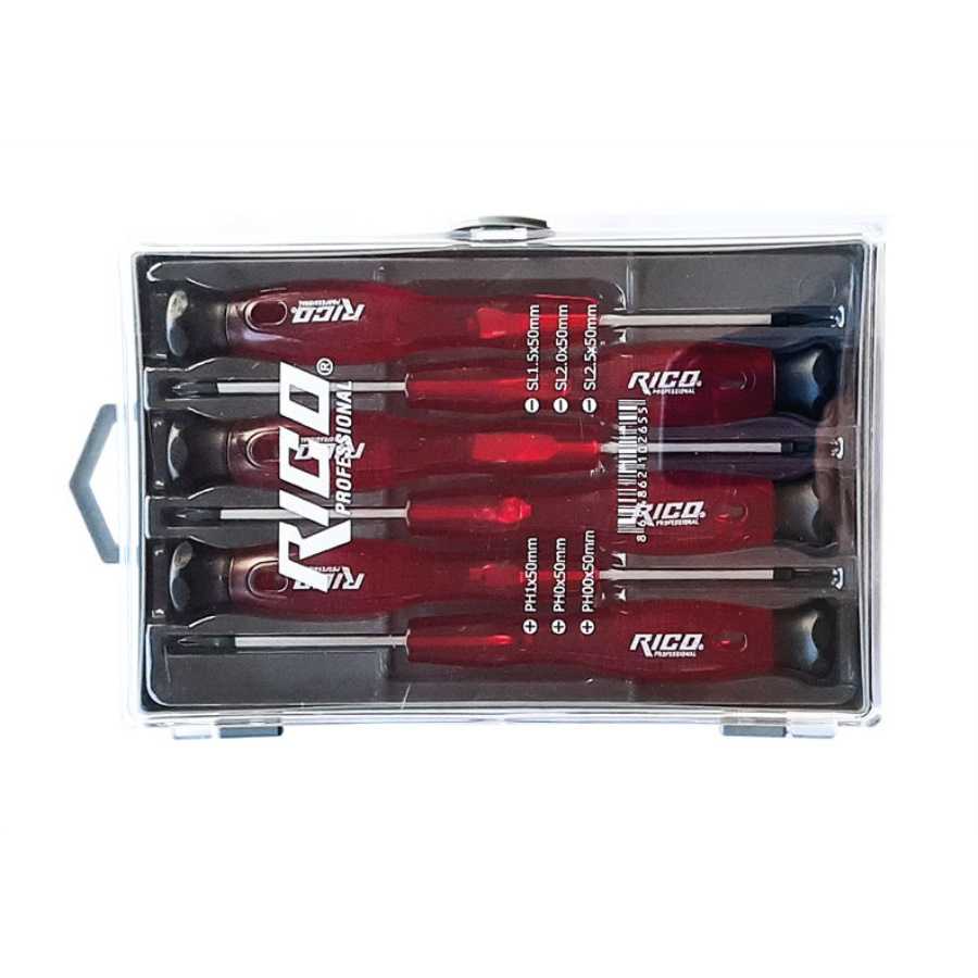 Rico 6 Parça Kraft Klasik Saatçi Küçük Tornavida Seti 013-KK1969