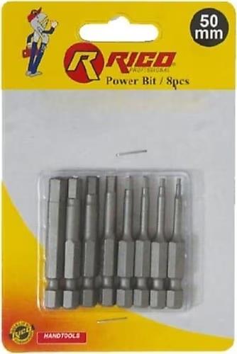 RİCO 8 PARÇA ALLEN BİTS UÇ SETİ 50 MM 005-KK1132