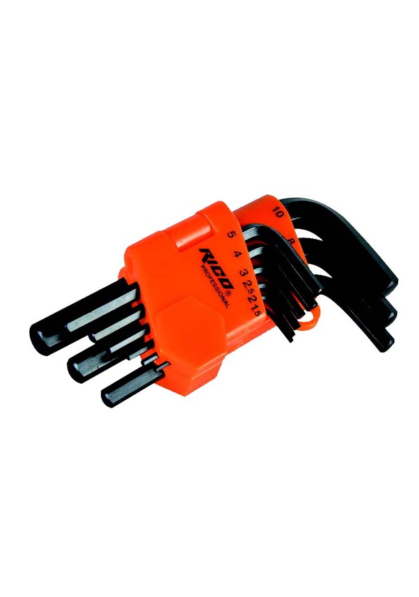 RİCO 9 Parça Allen Anahtar Takımı Kısa D13-RC2899