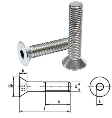 M 8X35 HB İMBUS CİVATA İNOX A2-70 304 KALİTE DIN 7991