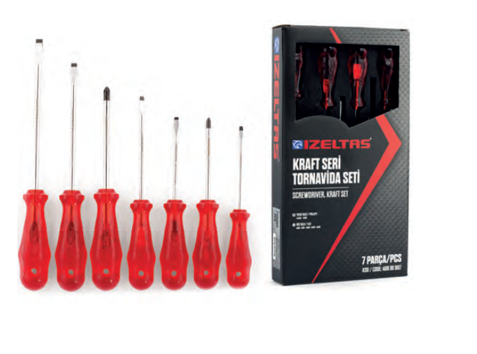 İZELTAŞ Kraft Tornavida Setİ 7 Parça