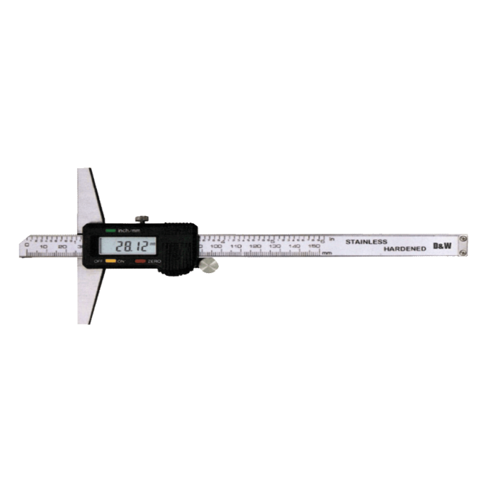 DWMeasuring LCD Ekran Dijital Derinlik Kumpas 0-200mm