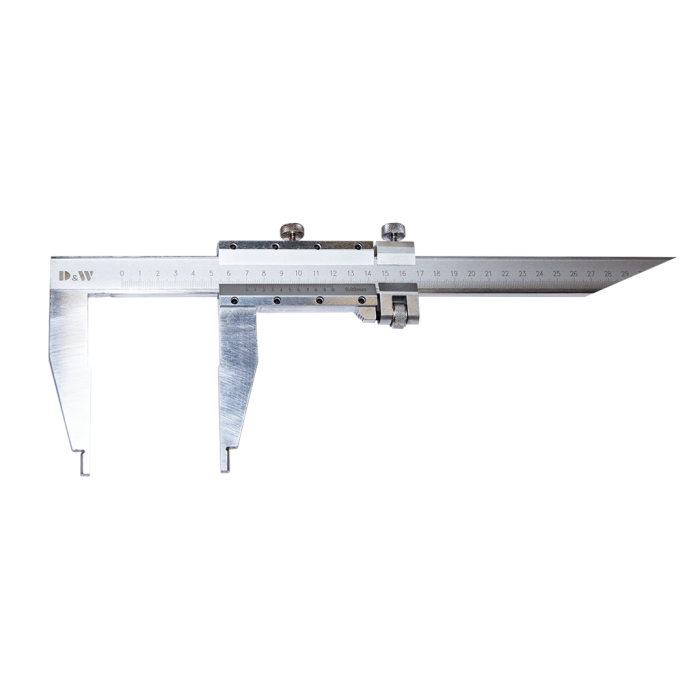 DWMeasuring Uzun Tek Çene İnce Ayarlı Mekanik Kupmas 300mm / 90mm