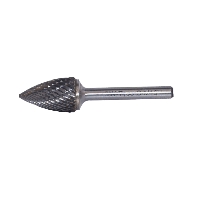 DWCarbide G Tipi Sivri Kavisli Karbür Kalıpçı Frezesi 5.0 x 3mm