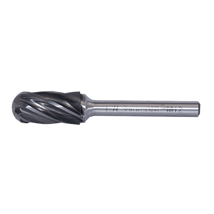 DWCarbide Demir Dışı Malzemeler İçin C Tipi Silindirik Oval Başlı Karbür Kalıpçı Frezesi 8.0 x 6mm
