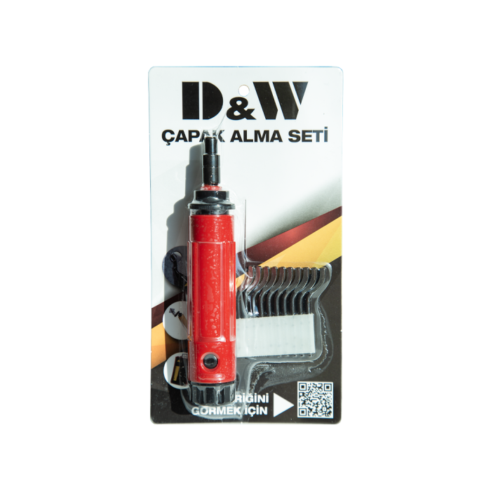 DW 10 Adet E200 Bıçaklı Çapak Alma Seti-Uzun Boyun DWZ3801006