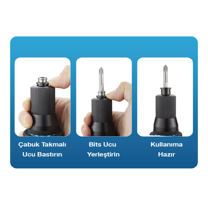 Emax 6mm. 300 RPM Shut-Off Düz Havalı Tornavida