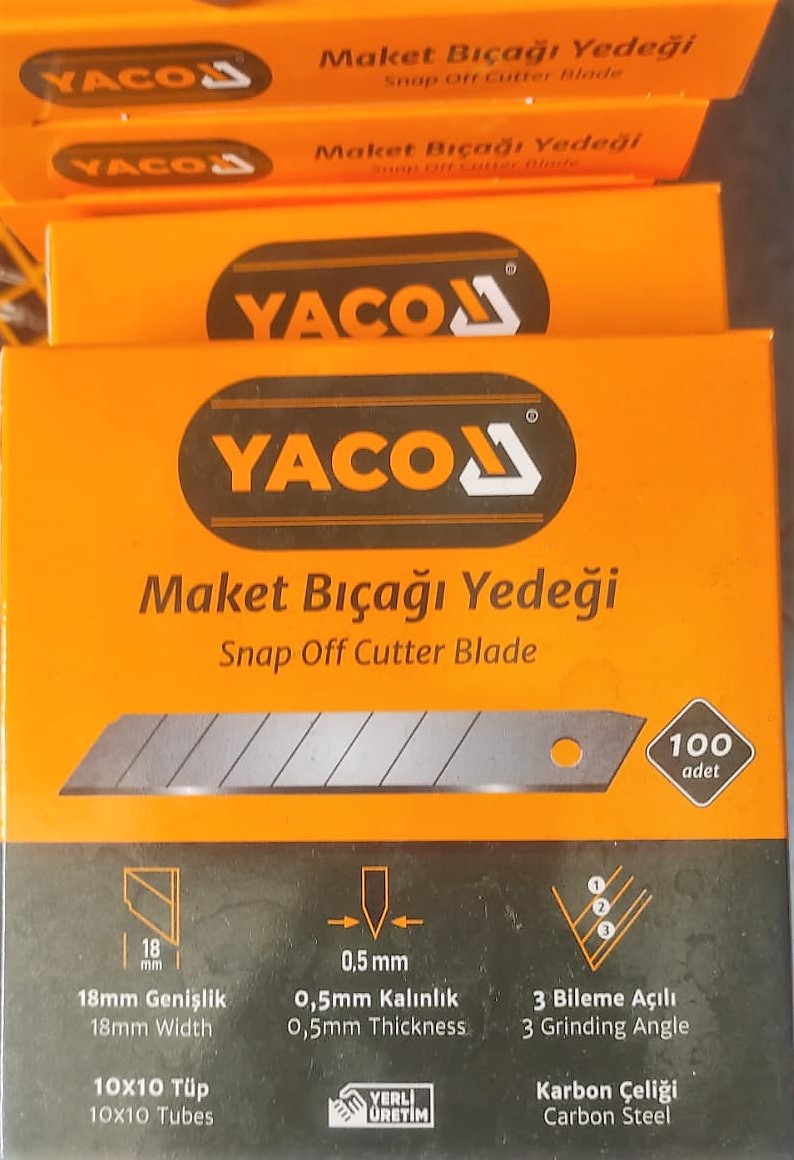 Maket Bıçağı Ağzı Yedeği Falçata Geniş  0.5 Mm 100 Adet 10 Pk