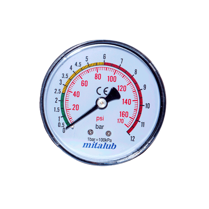 Mitalub Lastik Şişirme için Manometre 63mm Alt MIM6312BS