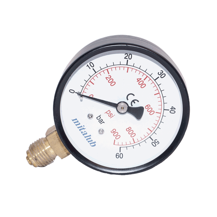 Mitalub Metal Gövde Alttan Manometre 63mm x 315bar MIM63315MB