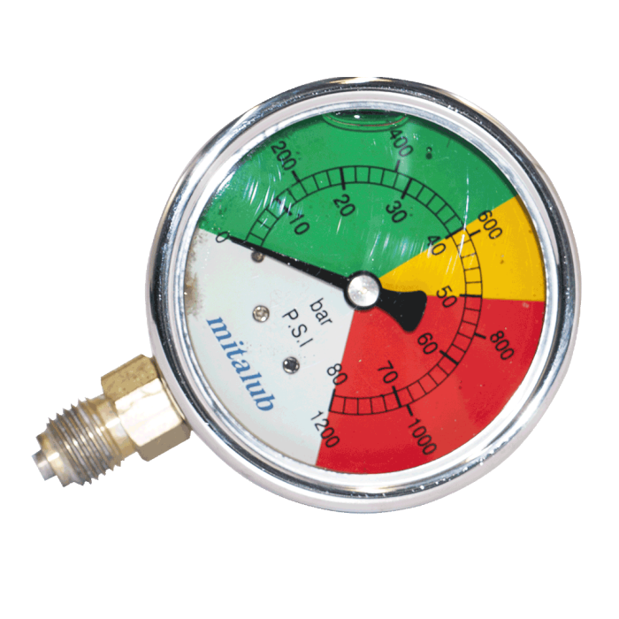 Mitalub 63 mm. 0-80 bar Tarım için Alttan Manometre MIM6380B