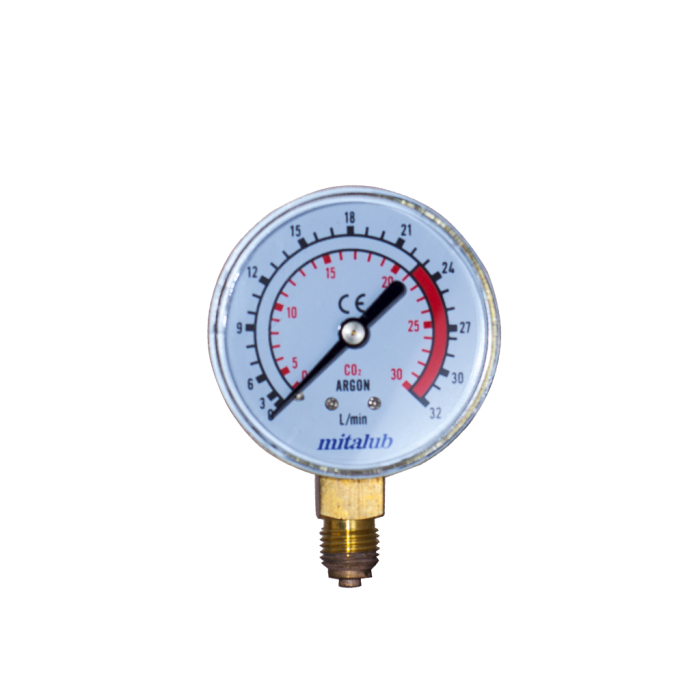 Mitalub 63 mm. 32 Lt/dk Argon Saati Alttan Manometre MIMA6332MB