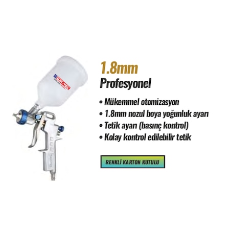 BAY-TEC Boya Tabancası Üsten Depolu  1.8 Mm 600 Cc