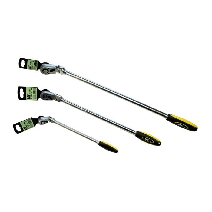 NTTools 1/2’’ Cırcır Kolu  72 Dişli Kilitli Mafsallı Ekstra İnce Uzun