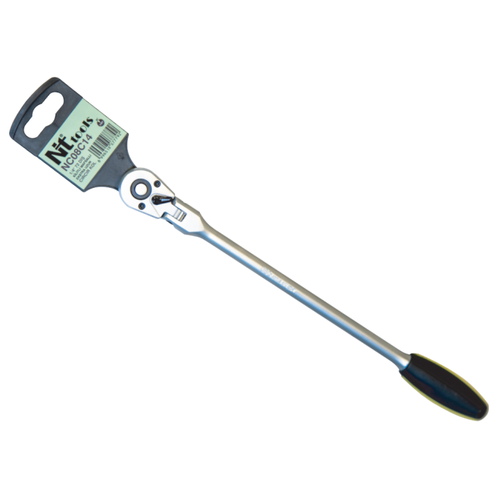 NTTools 3/8’’ Cırcır Kolu  72 Dişli Kilitli Mafsallı Ekstra İnce Uzun