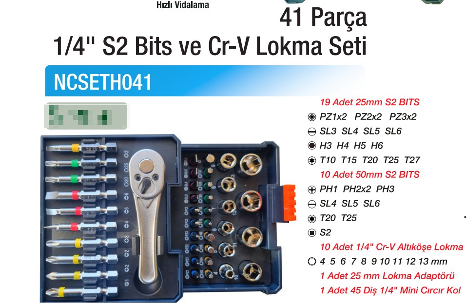 41 Parça S2 Bits ve Lokma Set