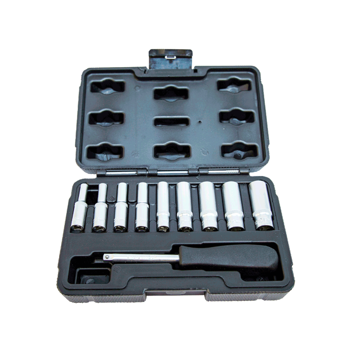 NTTools 1/4 ’’ Altı Köşe CR-V Uzun Lokma Seti 11 Parça