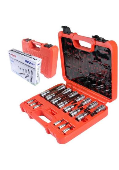 RİCO DELİKLİ TORX LOKMA SETİ 20 PARÇA 1/4-1/2 007-RC3029