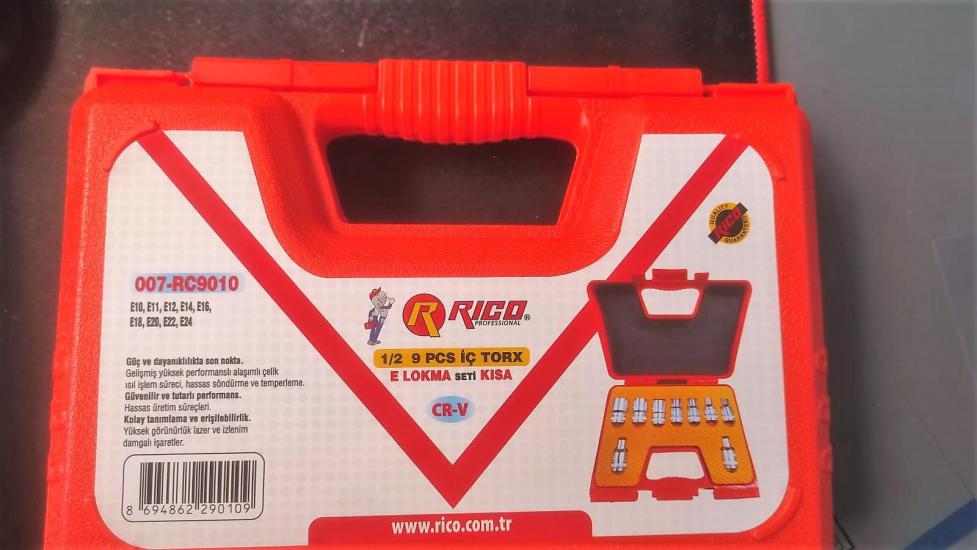 Rico 9 Parça 1/2 Torx Lokma Takımı Seti E (Dişi) 007-RC9010