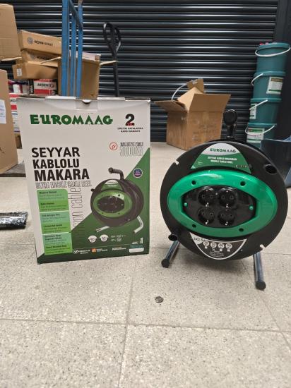EUROMAAG Makaralı Seyyar Kablo 40 Metre 3X2.5 Kutulu