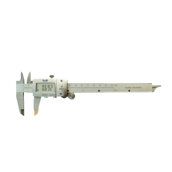 Su Geçirmez Büyük LCD Ekran Dijital Kumpas 150mm