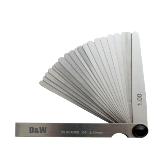 DWMeasuring 20 Yaprak Filler Çakıları 0.05 … 1.00mm / 300mm