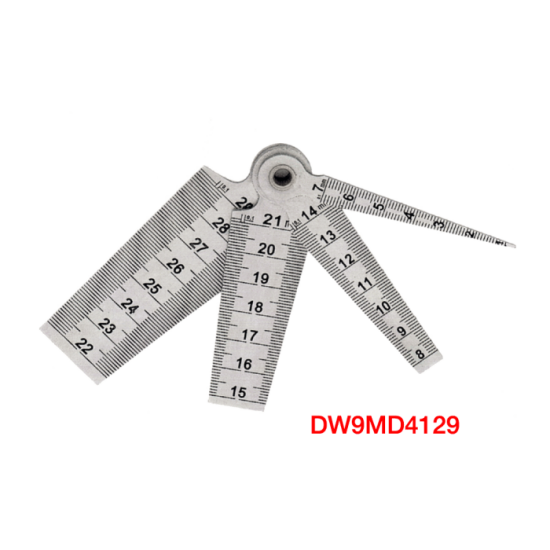 DWMeasuring Üçgen Delik Cetvelleri 1 … 15mm