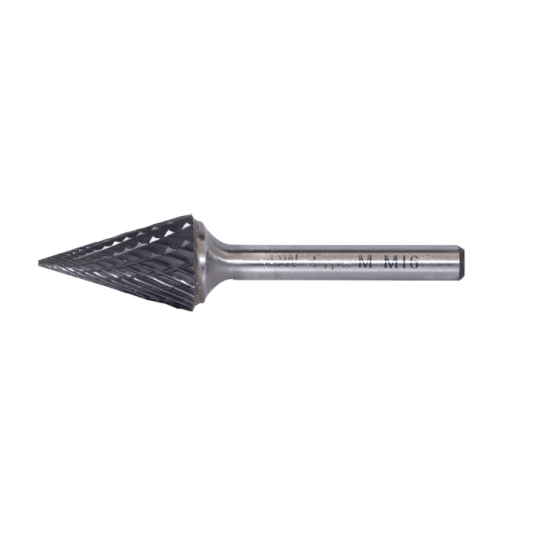 DWCarbide M Tipi Konik Sivri Karbür Kalıpçı Frezeleri  3.0 x 3mm Komple Karbür