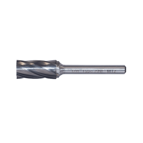 DWCarbide Demir Dışı Malzemeler İçin A Tipi Silindirik Düz Karbür Kalıpçı Frezeleri 12.0 x 6mm