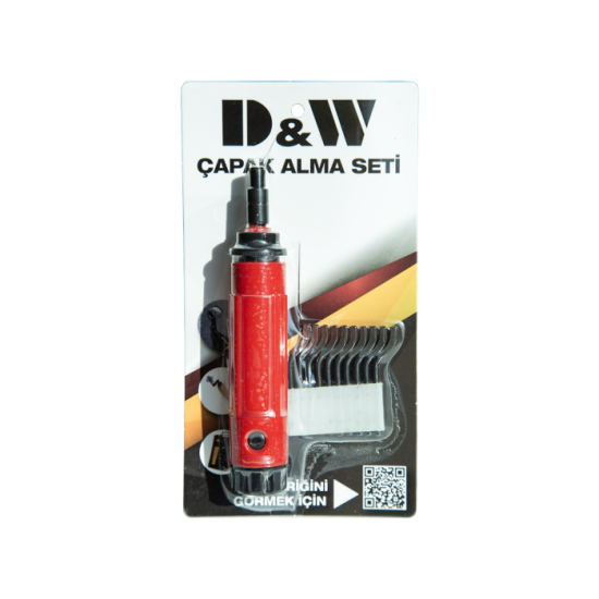 DW 10 Adet E200 Bıçaklı Çapak Alma Seti-Uzun Boyun DWZ3801006