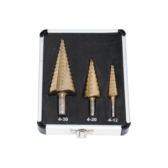 Gerlinger Titanyum Kaplı Kademeli Matkap Ucu Takımı 3 Parça