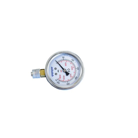 Mitalub Gliserinli Paslanmaz Bourbon Tüp Japon Kaynakli Alttan Çikis Manometre 63mm x 315bar MIGPJ63315B