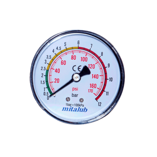 Mitalub Lastik Şişirme için Manometre 63mm Alt MIM6312BS