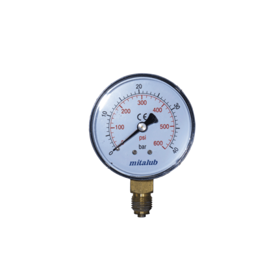 Mitalub Plastik Gövde Alttan Manometre 63mm x 40bar MIM6340PB