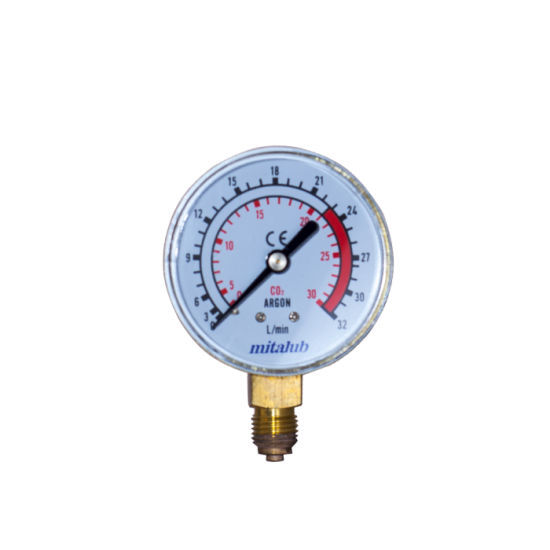 Mitalub 63 mm. 32 Lt/dk Argon Saati Alttan Manometre MIMA6332MB