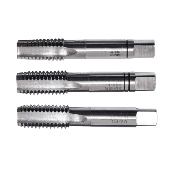 Maier DIN 352 Sol 3 Parça HSS El Kılavuzu M5 x 0.80 LH