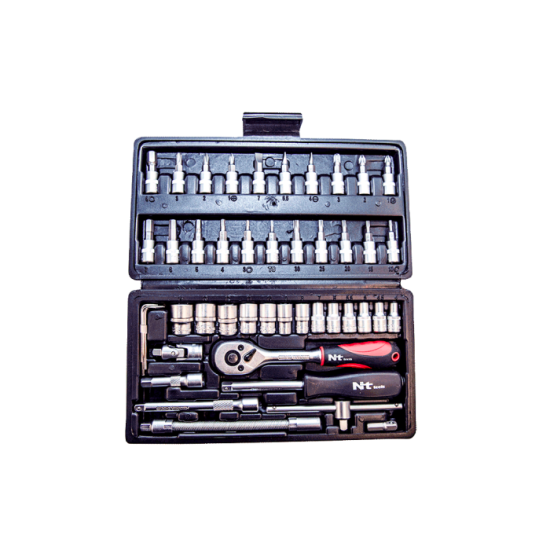 46 Parça 1/4inç Altı Köşe CR-V Bits ve Lokma Seti