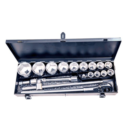 19 Parça 3/4’’ Altı Köşe CR-V Lokma Seti