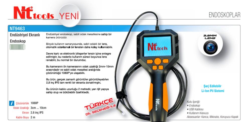 NTTools Dijital Endüstriyel Endoskopi Kamerası