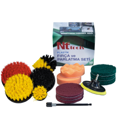 NTTools 15 Parça Plastik Matkap Fırça Seti