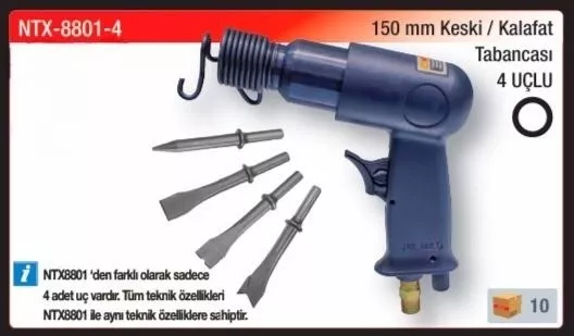 NTAirTools NTAirTools Keski Kalafat Tabancası Seti 4 Parça