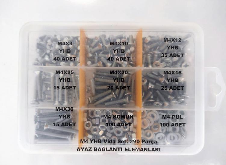 AY-CİV M 4 YHB Vida Seti 390 Parça
