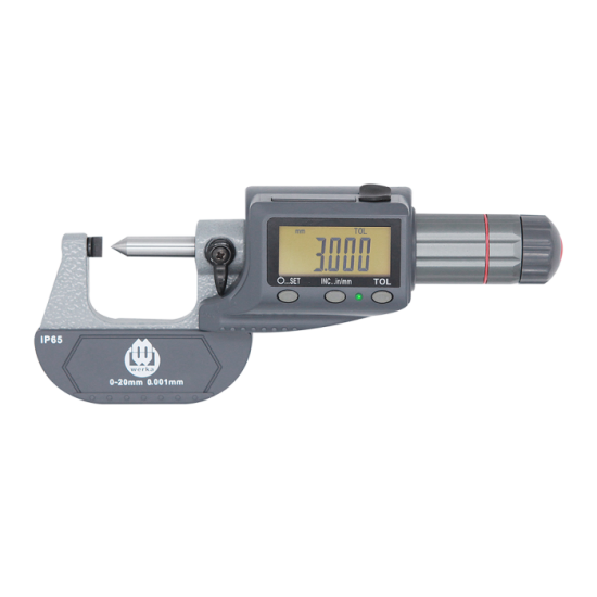 Werka IP65 Nokta Uçlu Dijital Mikrometre 0-20x0.001mm