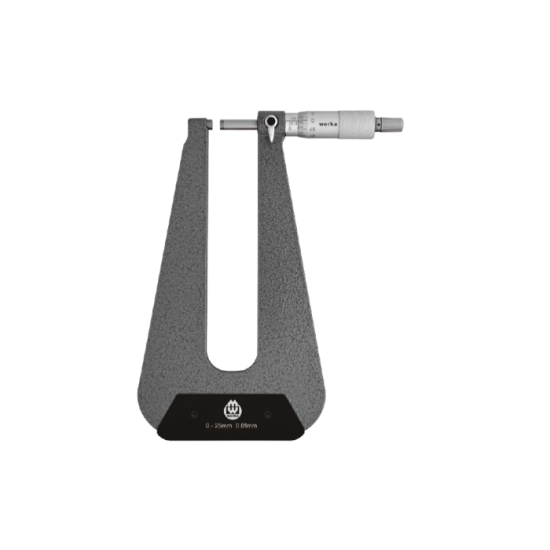Werka Sac Mikrometresi 0-25x0.01mm Tip B Küresel-Düz 150mm