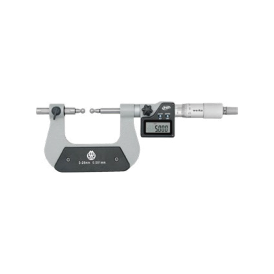 Werka IP65 Dijital Top Başlı Dişli Mikrometresi 50-75 x 0.001mm