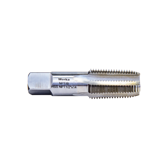 Werka NPT 1:16 Form B HSS Düz Konik Boru Kılavuzu NPT 1/4’’ x 18