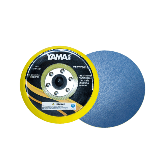 YamaPads Yapışkanlı Deliksiz Zımpara Tabanları 125 x 10mm