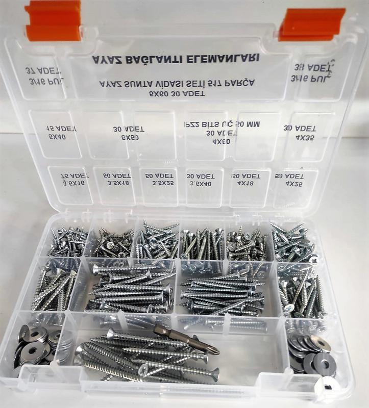 AY-CİV Sunta Vidası Seti 517 Parça Dolu Dolu Set