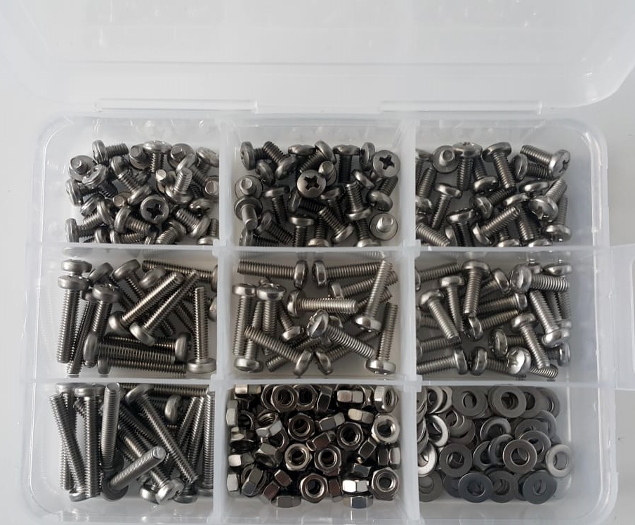 AY-CİV M 4 Ysb Vida Seti Paslanmaz İnox 315 Parça A2-70 304 K