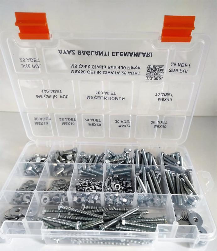 AY-CİV M5 Çelik Civata Seti Anahtar Başlı 430 Parça